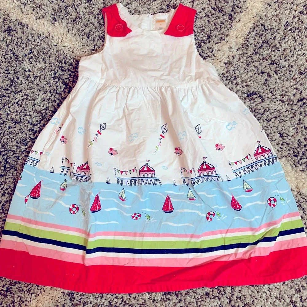 Vintage Gymboree Blooming Nautical 5t dress - Picture 2 of 3